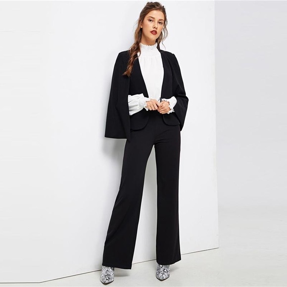 LAST ☝️ Chic Cape Open Front Blazer - Picture 3 of 5